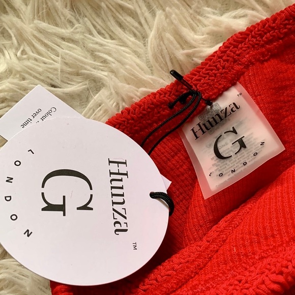 New Hunza g Juno twisted bikini set in hot pink /red one size - Picture 4 of 11